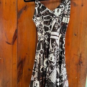 Black milk steampunk strappy mini dress xs